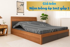 Giá bán nệm bông ép 1m2 gấp 3 